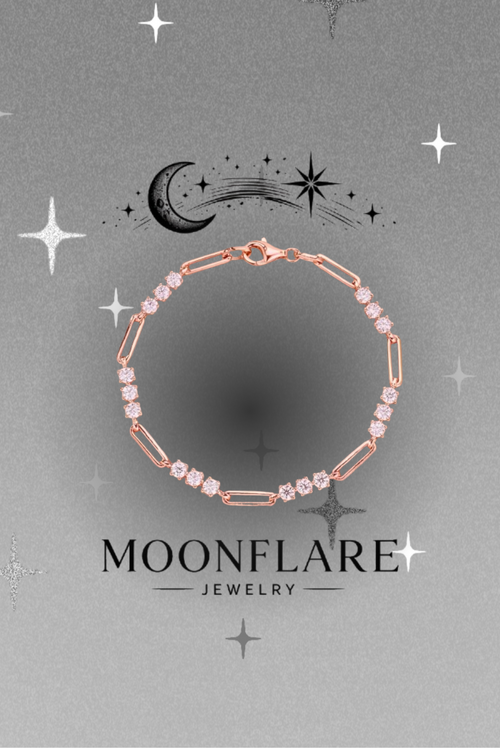 Round 3mm Moonflare Tennis Bracelet - 008