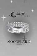 Round 3mm Moonflare Eternity Band - 003