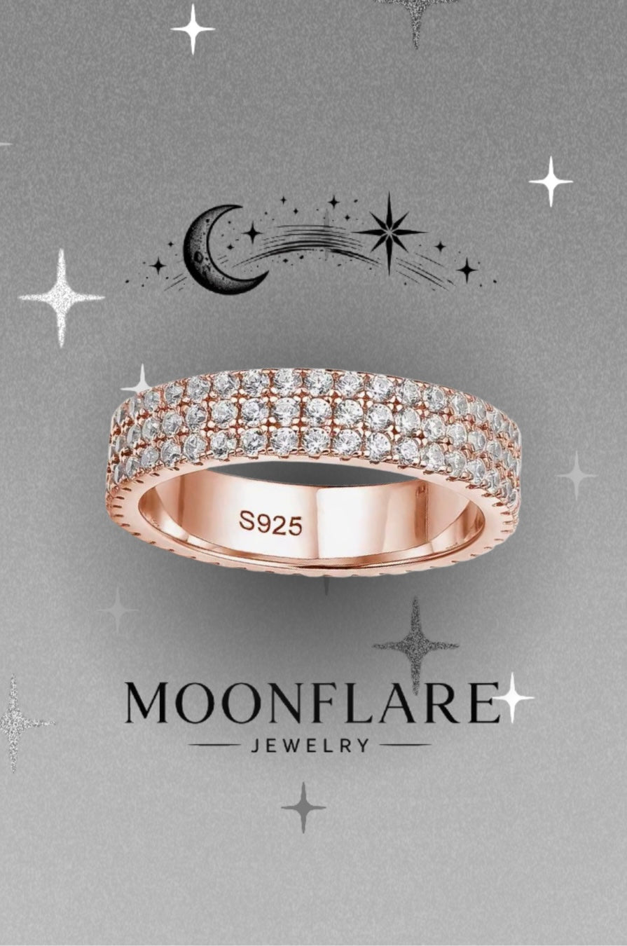 Round 3mm Moonflare Eternity Band - 003