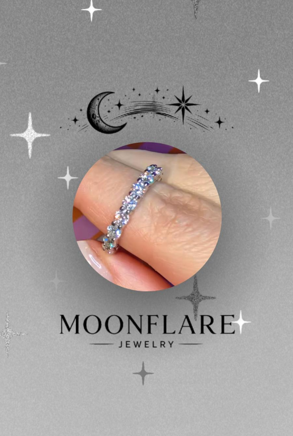 Round 3mm Moonflare Eternity Band - 002