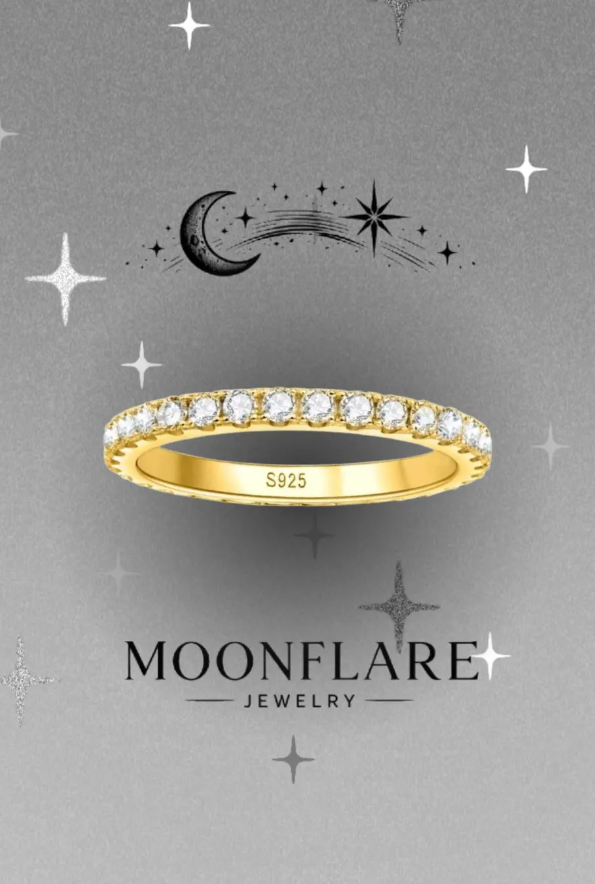 Round 2mm Moonflare Eternity Band - 001
