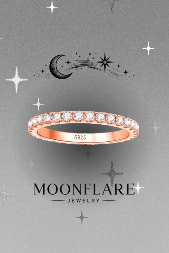 Round 2mm Moonflare Eternity Band - 001