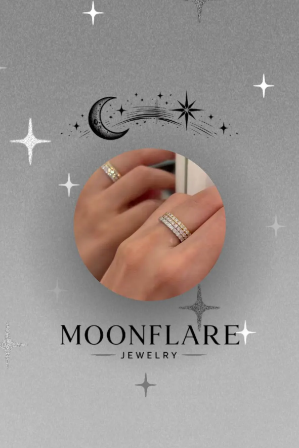 Round 2mm Moonflare Eternity Band - 001