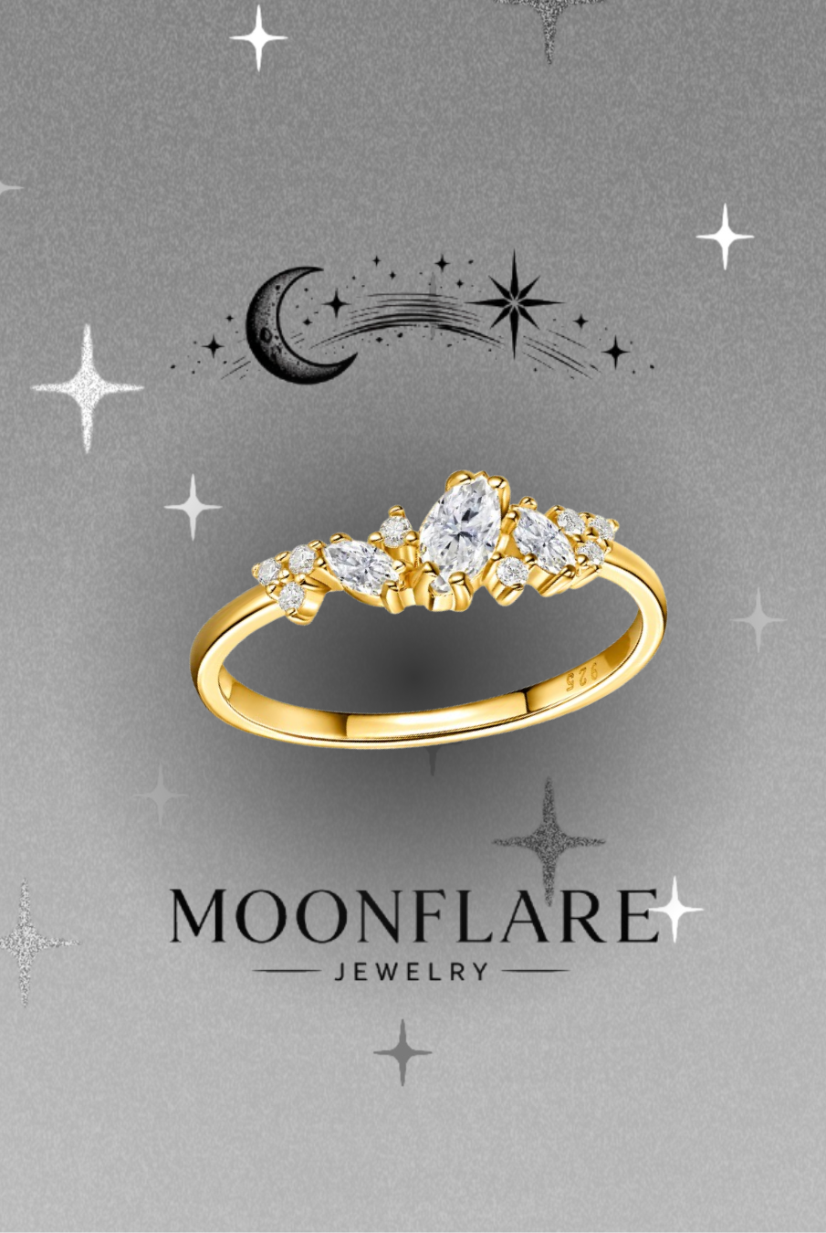 Marquise Moonflare Eternity Band - 010