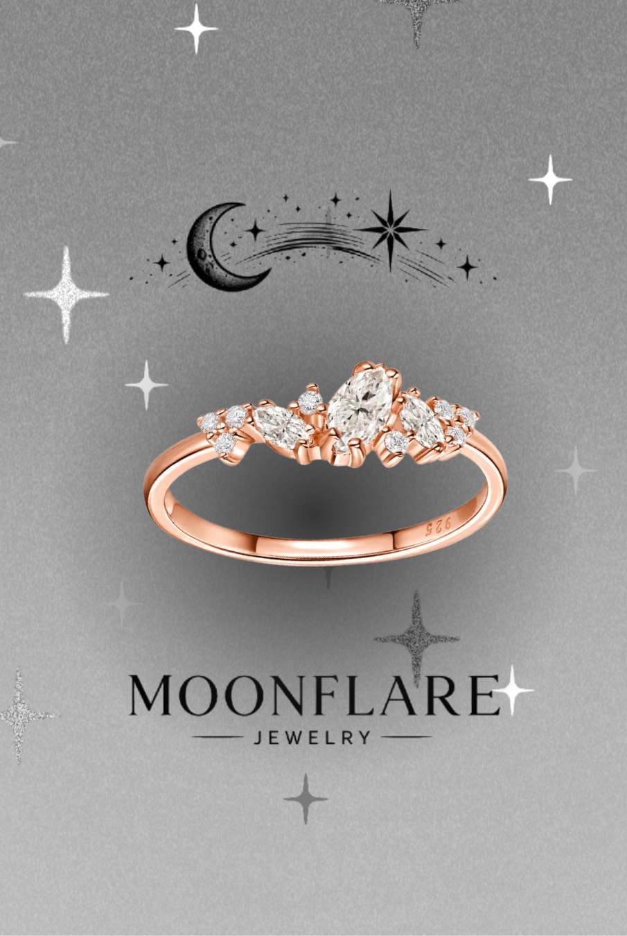 Marquise Moonflare Eternity Band - 010