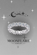 Heart 2.5mm Moonflare Stacking Eternity Band - 016
