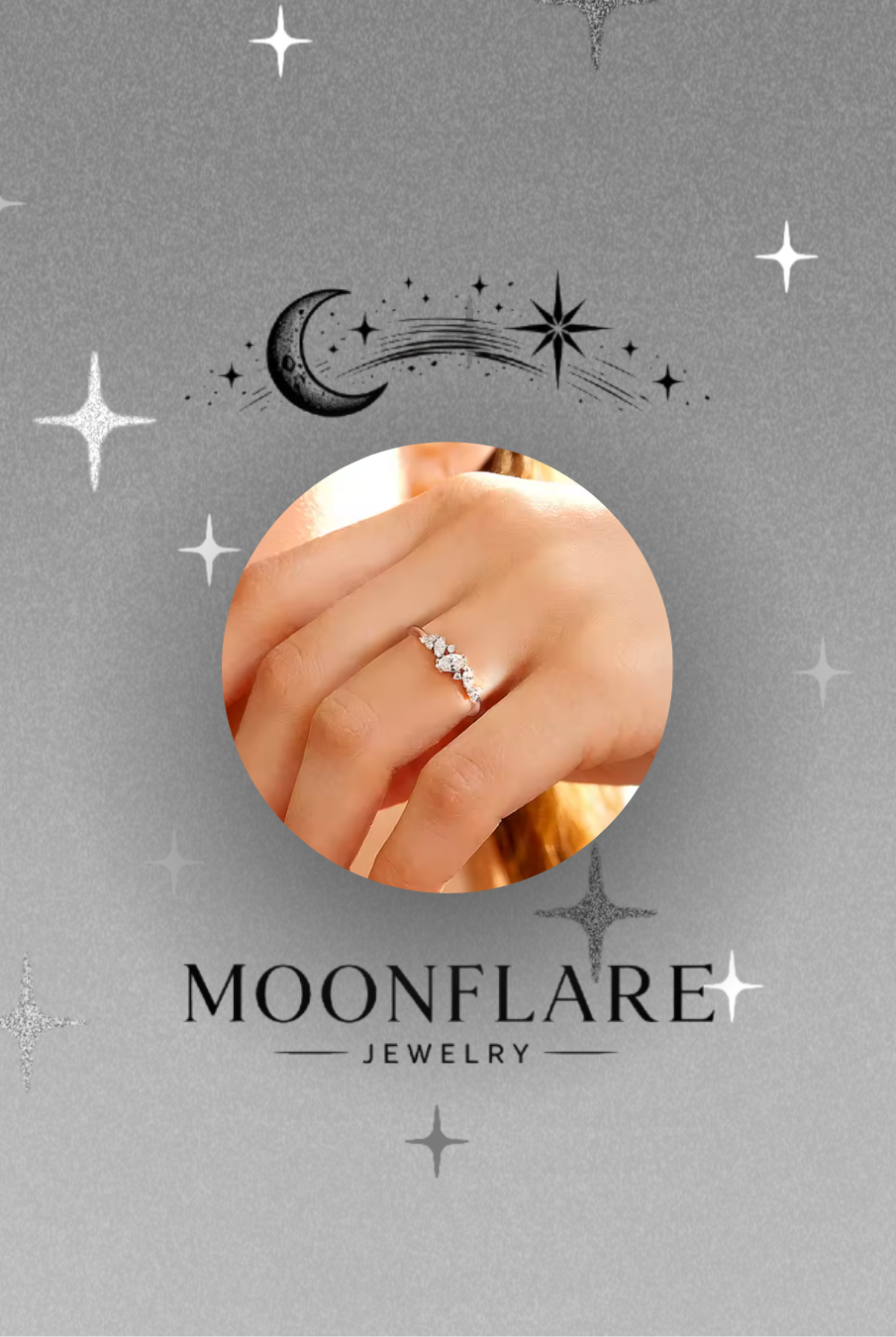 Marquise Moonflare Eternity Band - 010