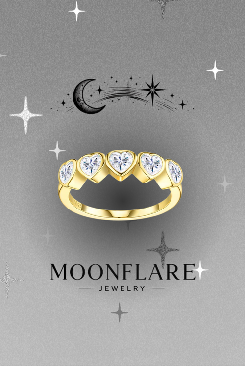 Heart 4x4mm Moonflare Eternity Band - 013