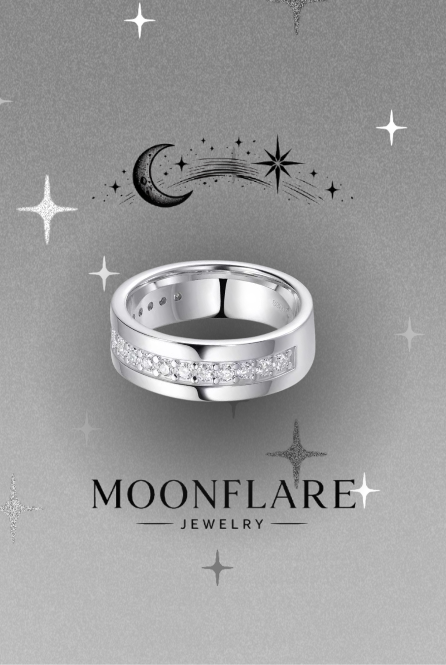 Round 2mm Moonflare GRA Eternity Band - 014