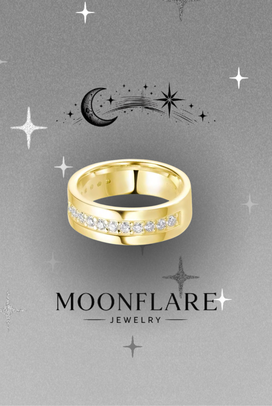Round 2mm Moonflare GRA Eternity Band - 014