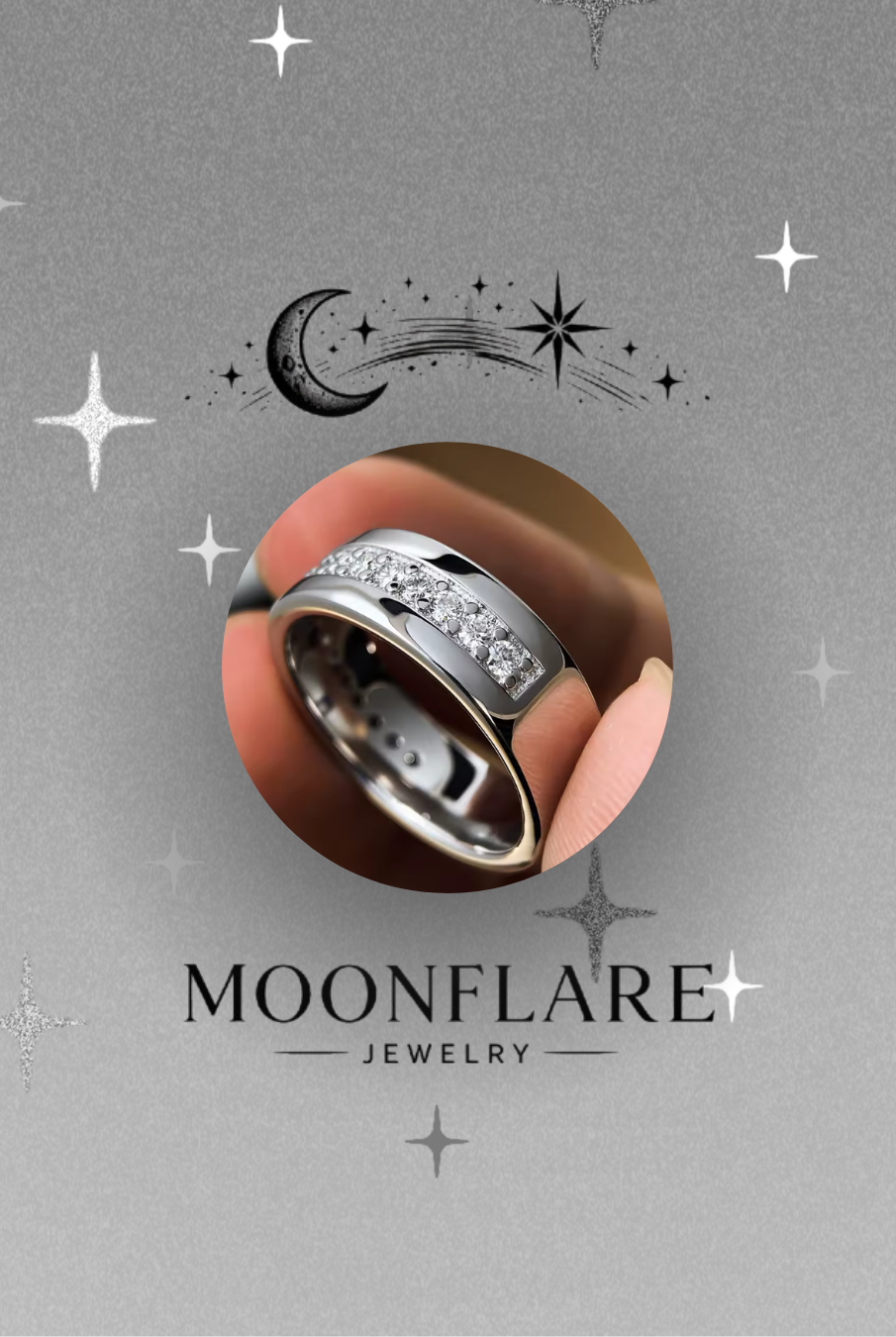 Round 2mm Moonflare GRA Eternity Band - 014