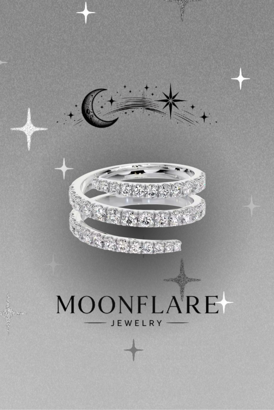 Spiral Moonflare Eternity Band - 015