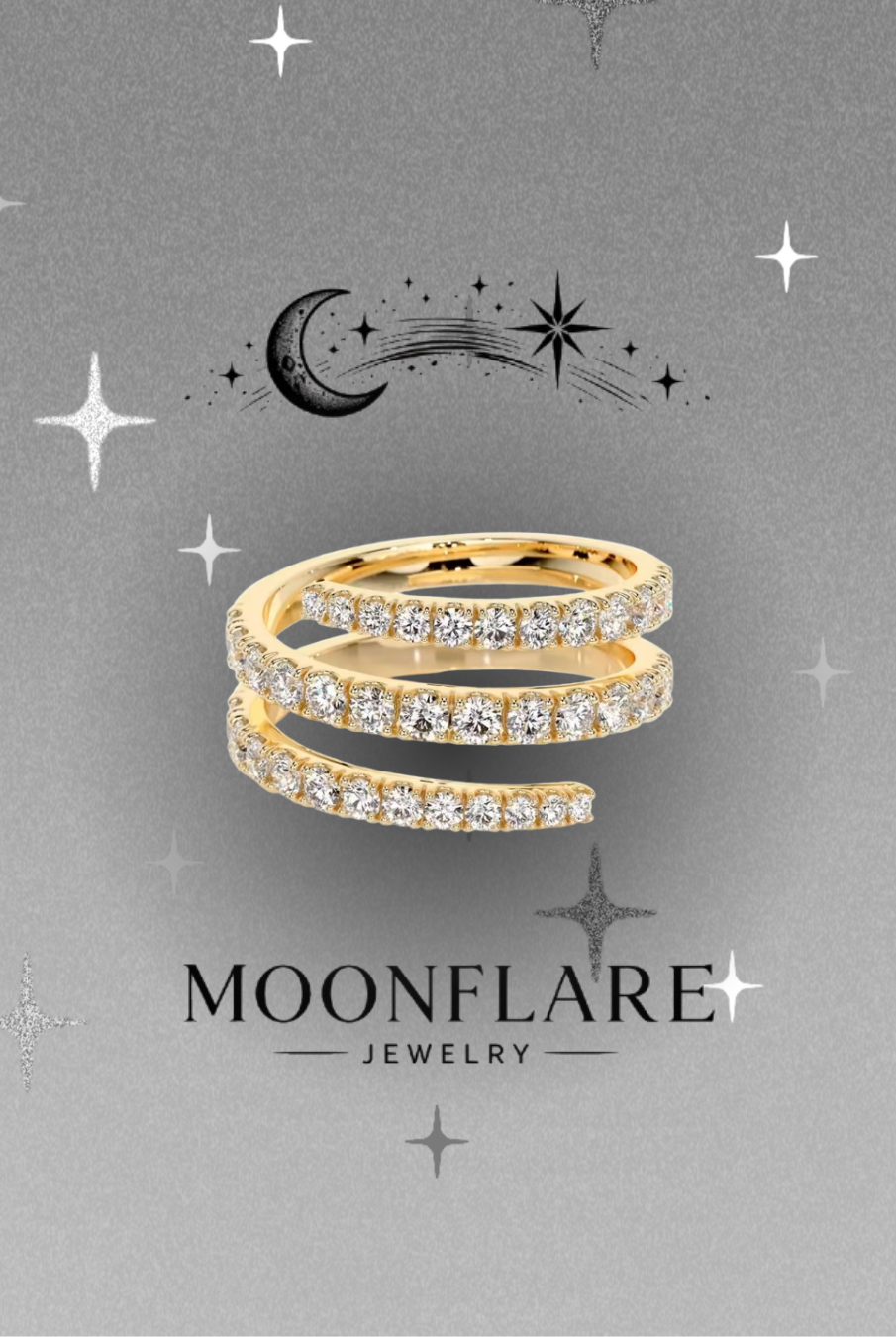 Spiral Moonflare Eternity Band - 015