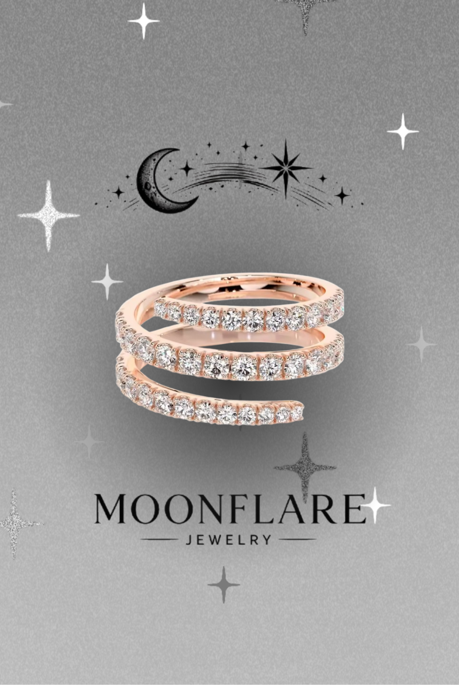 Spiral Moonflare Eternity Band - 015