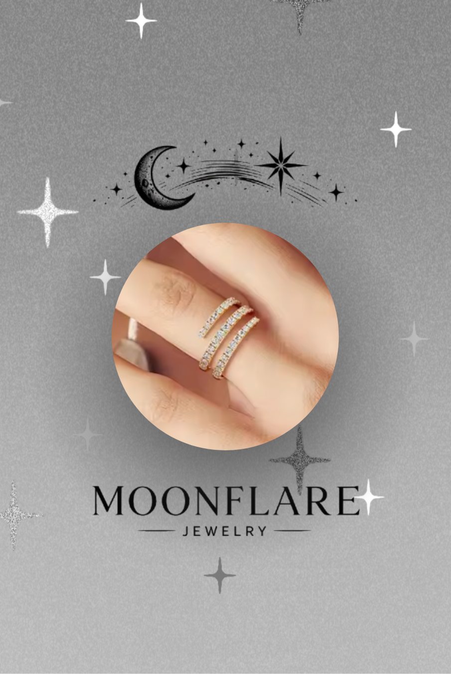 Spiral Moonflare Eternity Band - 015