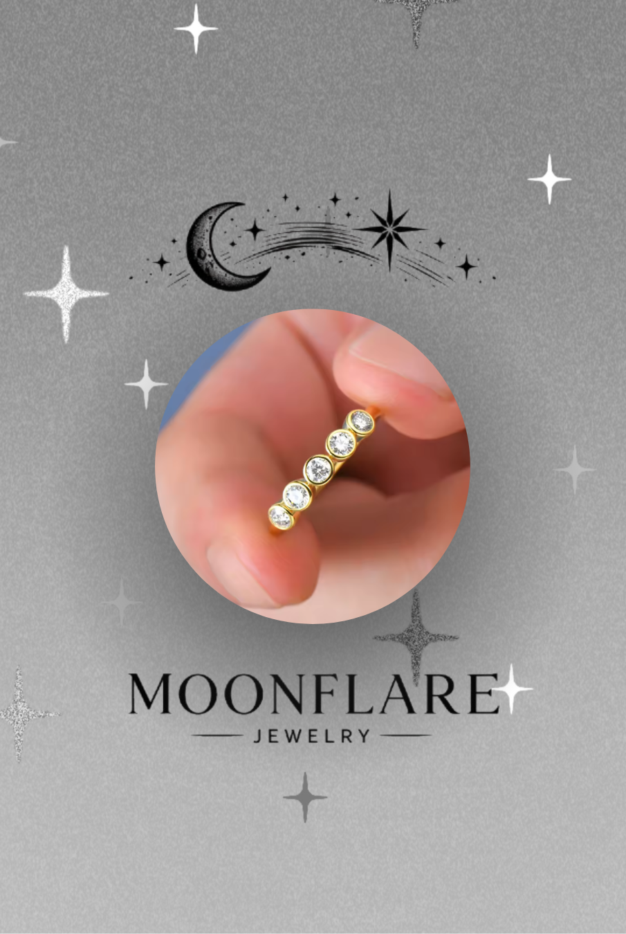 Bubble 3mm Moonflare Eternity Band - 018