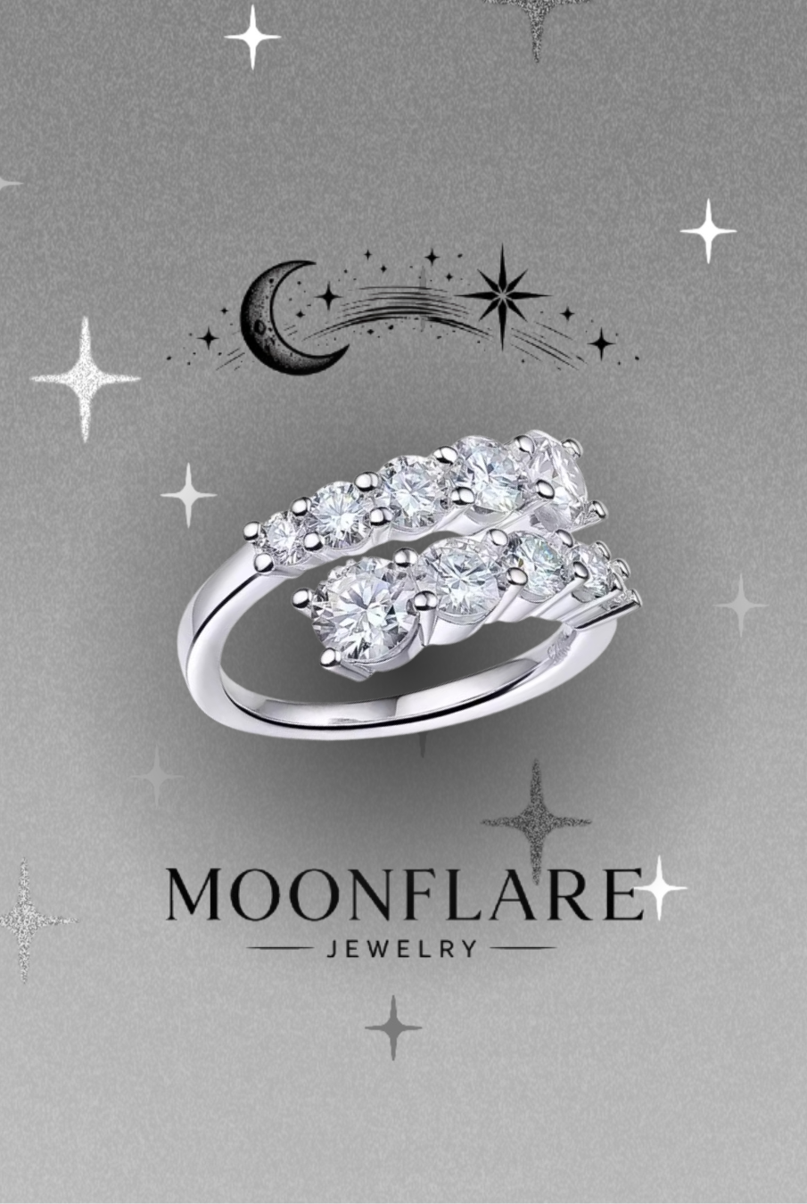 Round 4mm Moonflare Engagement Band - 011