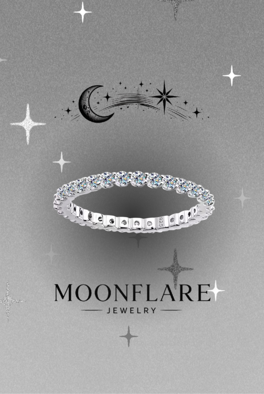 Round 2mm Moonflare Eternity Band - 020