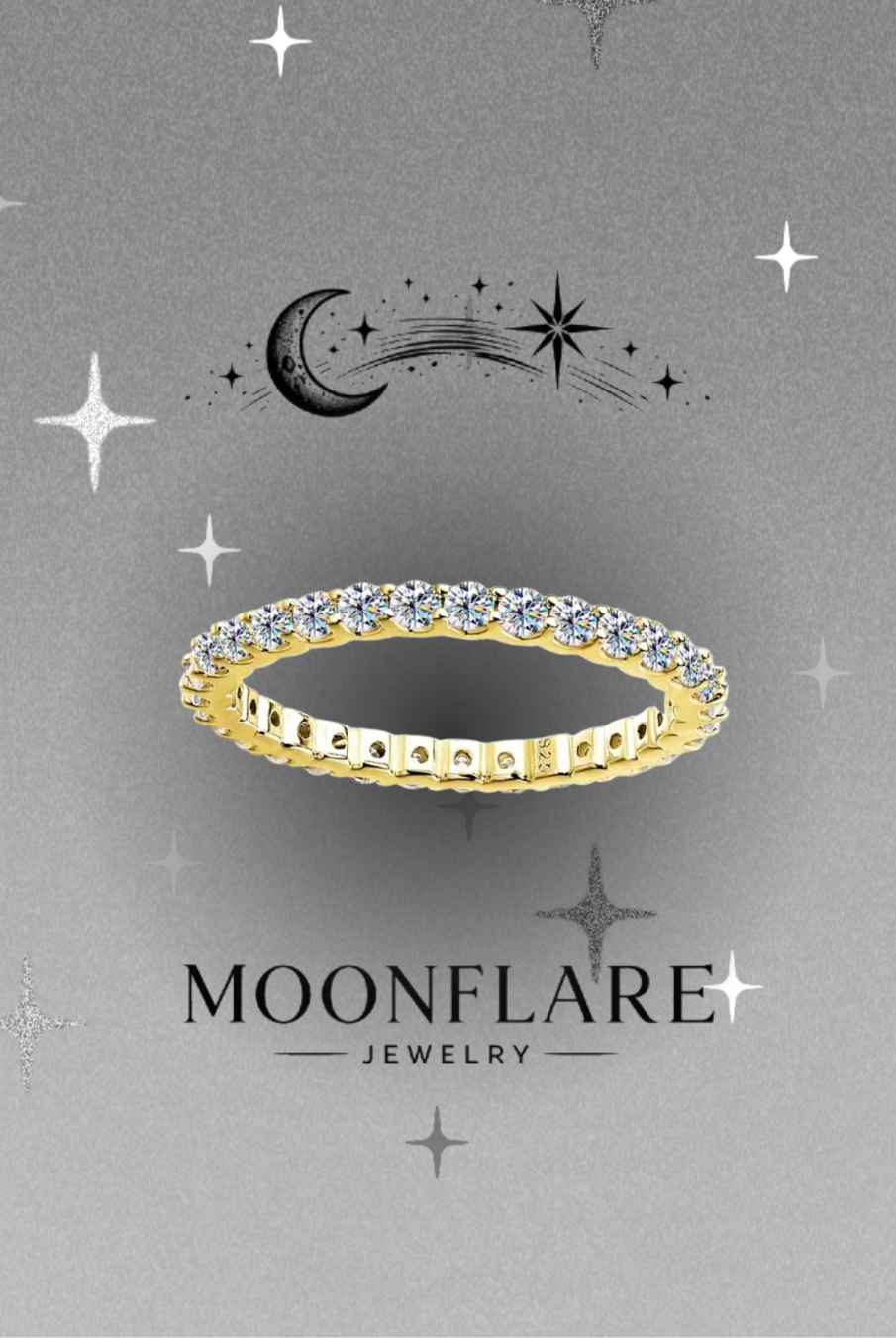 Round 2mm Moonflare Eternity Band - 020