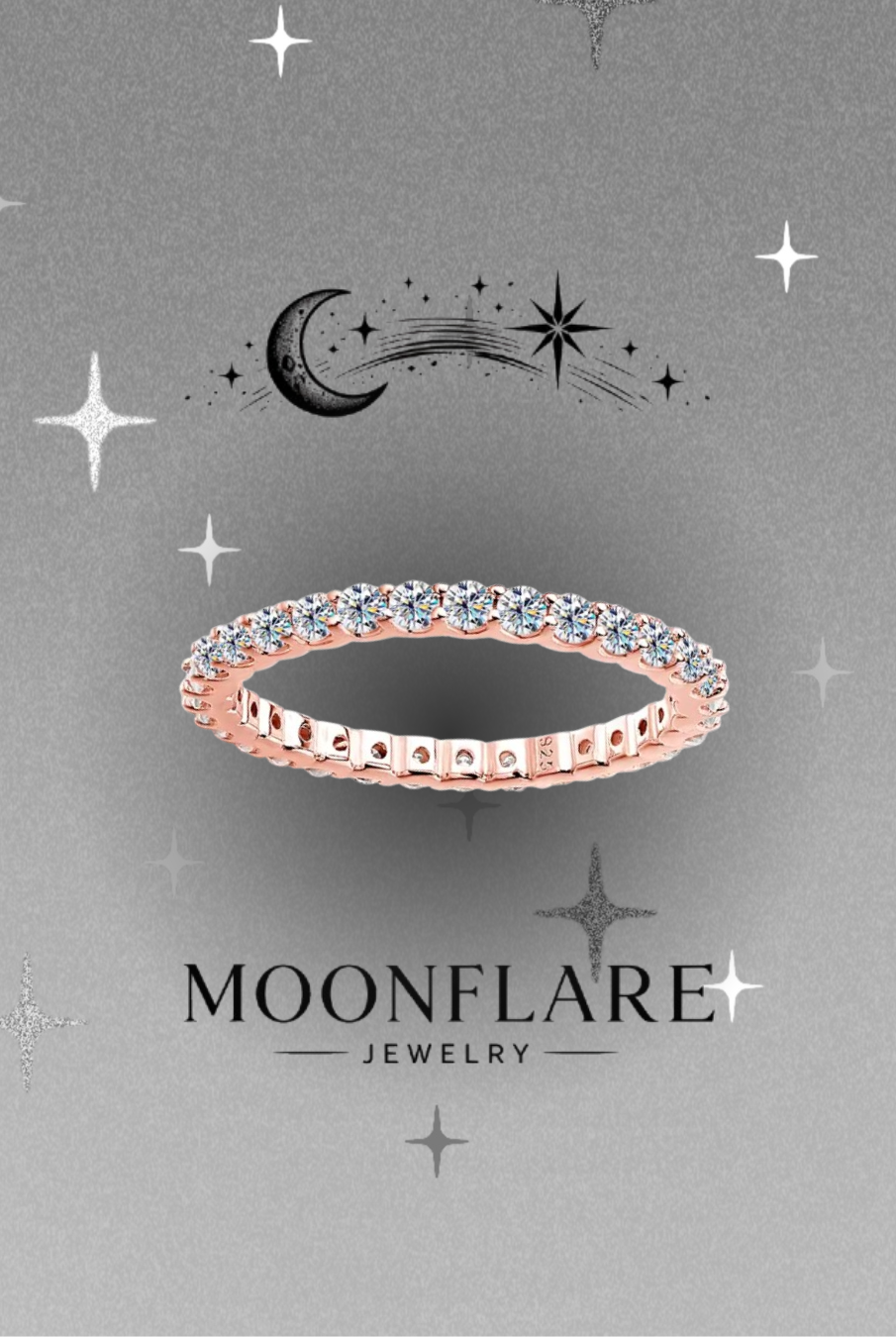 Round 2mm Moonflare Eternity Band - 020