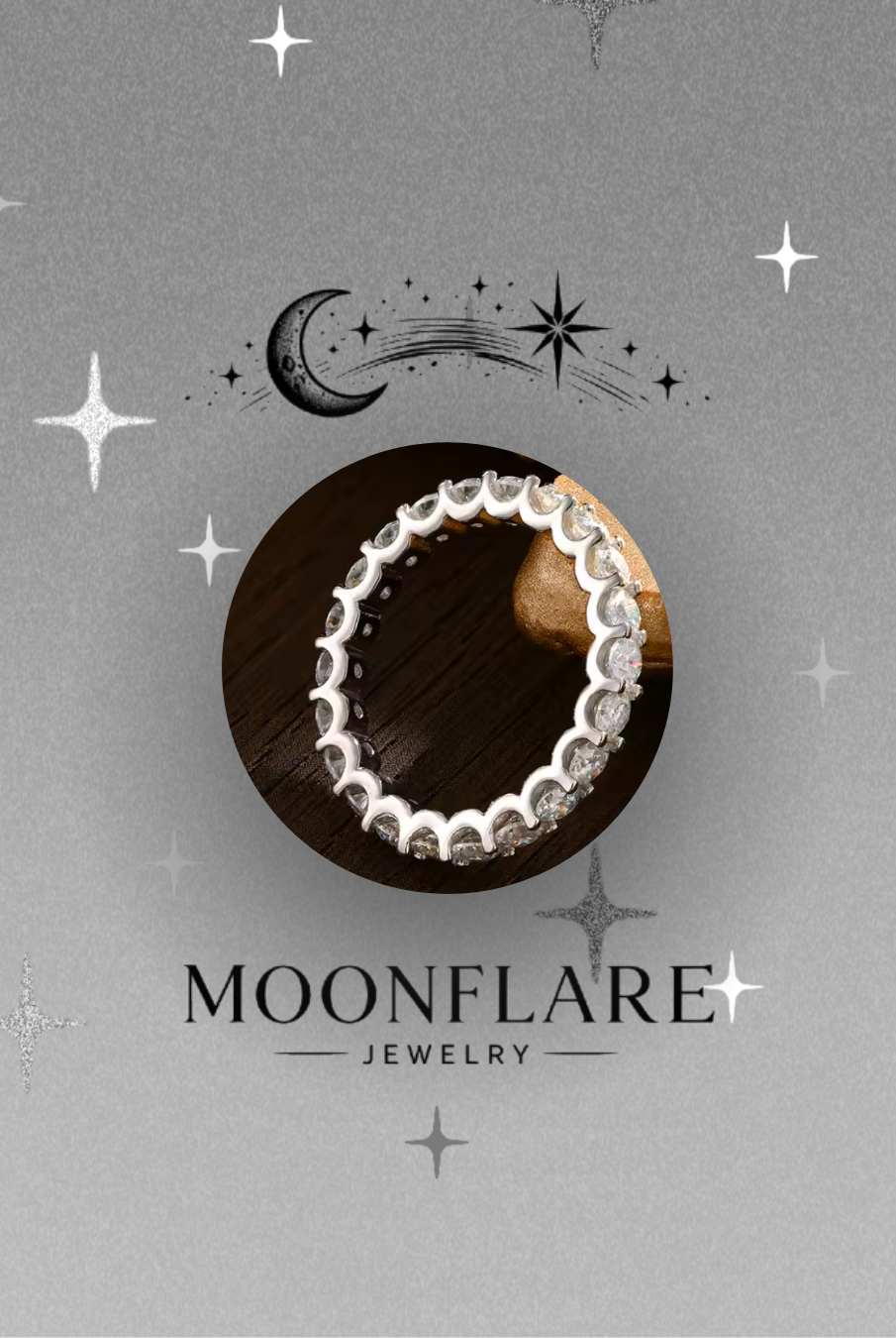 Round 2mm Moonflare Eternity Band - 020