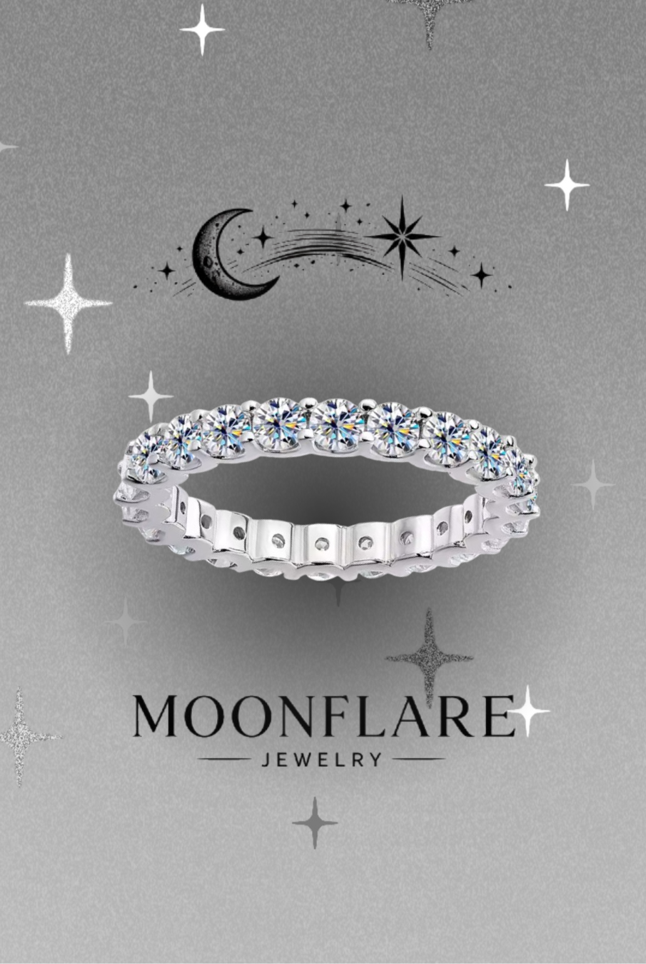 Round 3mm Moonflare Eternity Band - 021