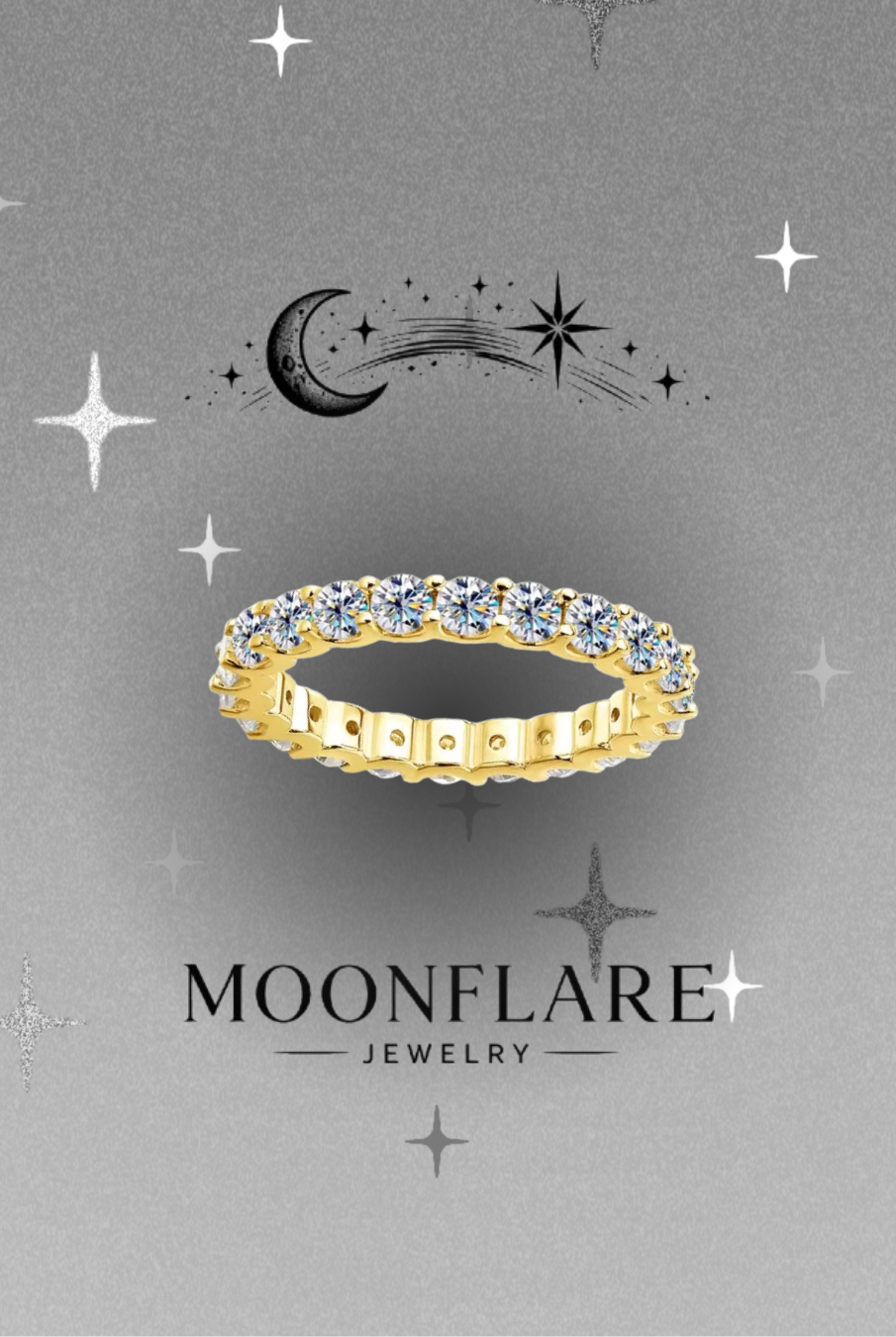 Round 3mm Moonflare Eternity Band - 021