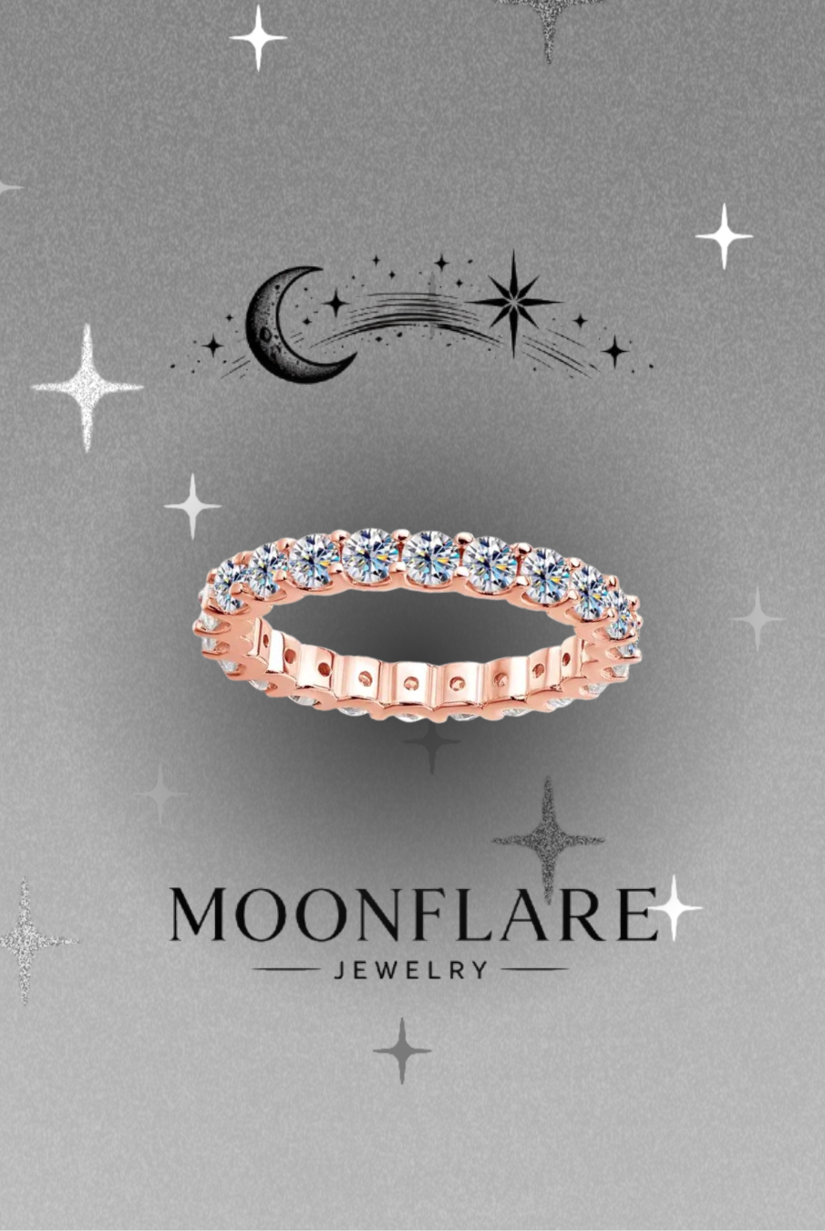 Round 3mm Moonflare Eternity Band - 021