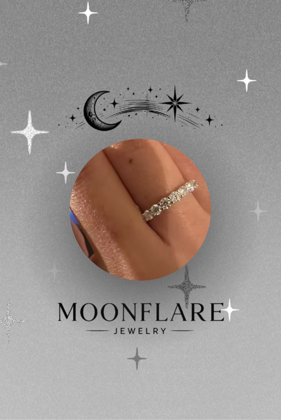 Round 3mm Moonflare Eternity Band - 021