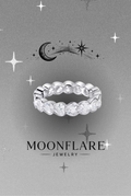 Heart 4mm Moonflare Eternity Band - 022