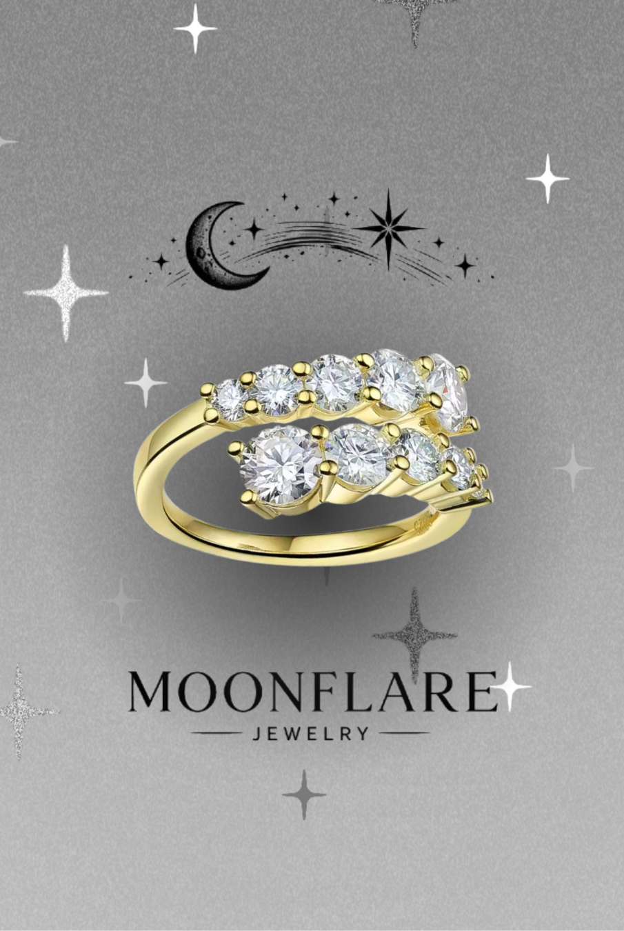Round 4mm Moonflare Engagement Band - 011