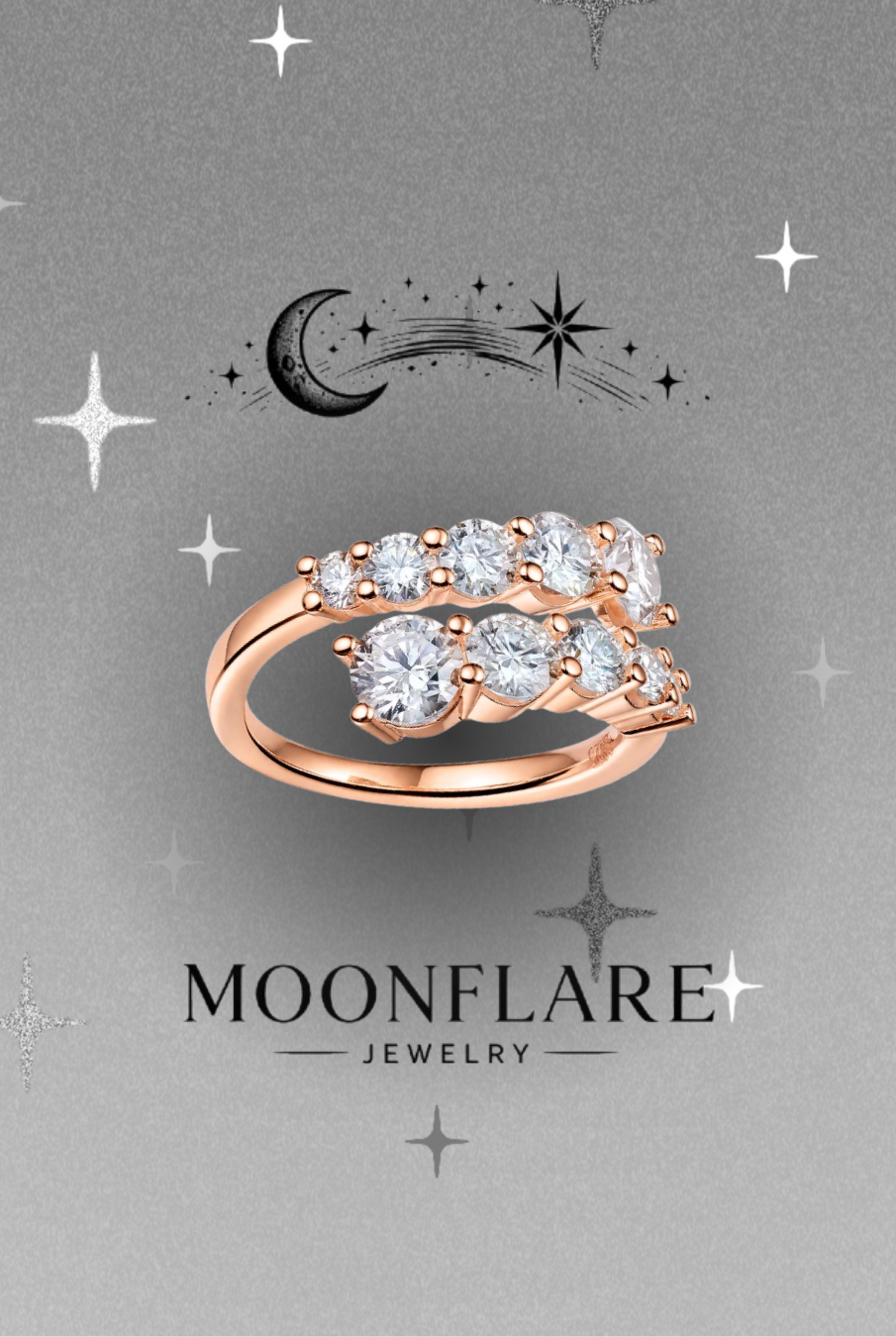 Round 4mm Moonflare Engagement Band - 011