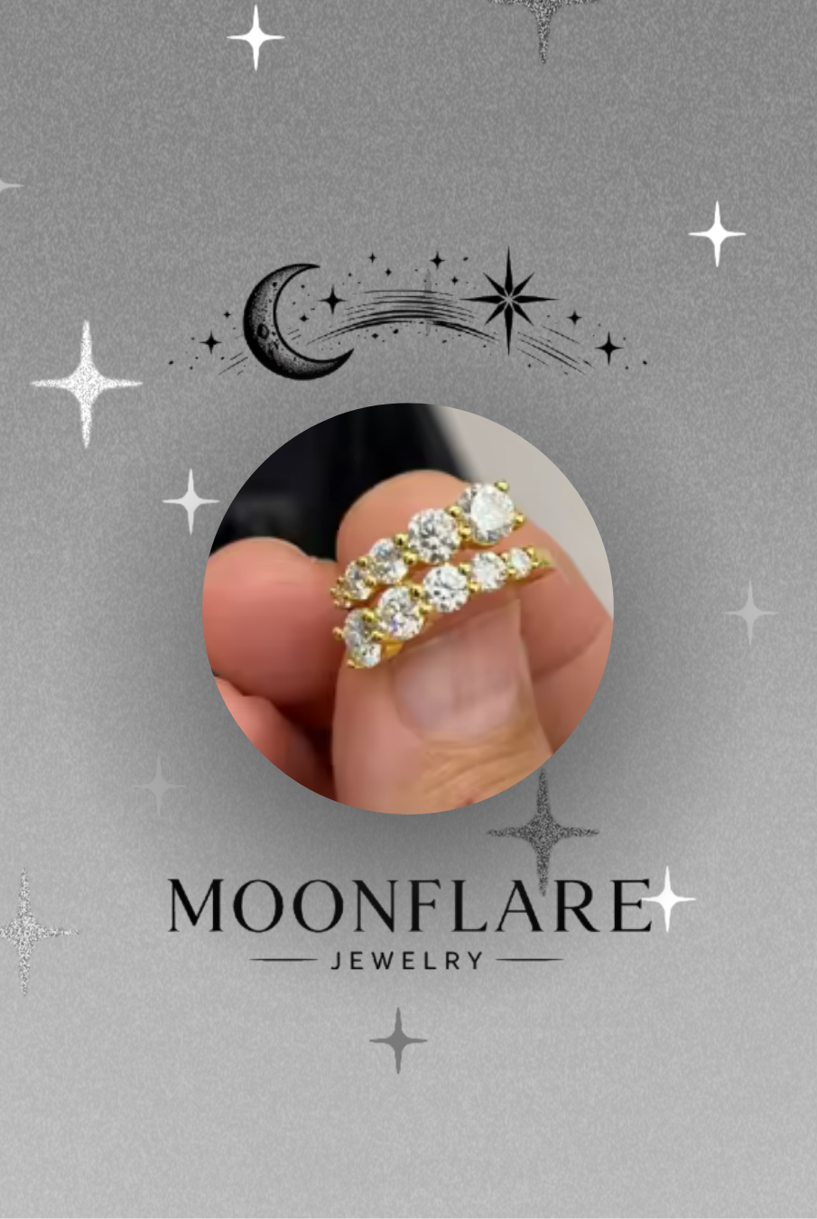 Round 4mm Moonflare Engagement Band - 011