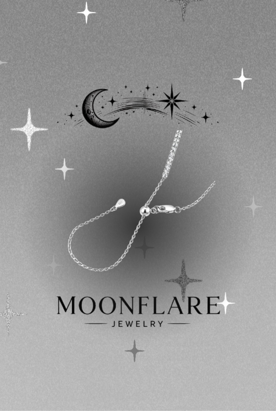 Heart Solitaire 2mm Moonflare Tennis Choker 16 inch - 027